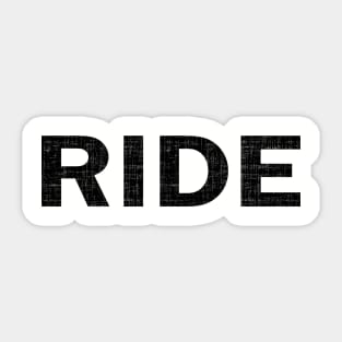 RIDE Distressed Sticker